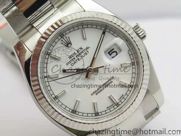 116234 Oyster 36mm Edition 1:1 On SA3135 Stick Markers Bracelet Dial DateJust 904L Best SS SS ARF White 1222